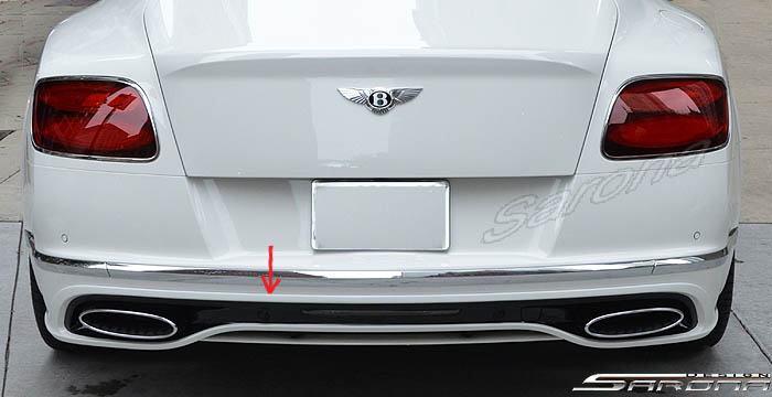 Custom Bentley GT  Coupe Rear Add-on Lip (2016 - 2017) - Call for price (Part #BT-005-RA)